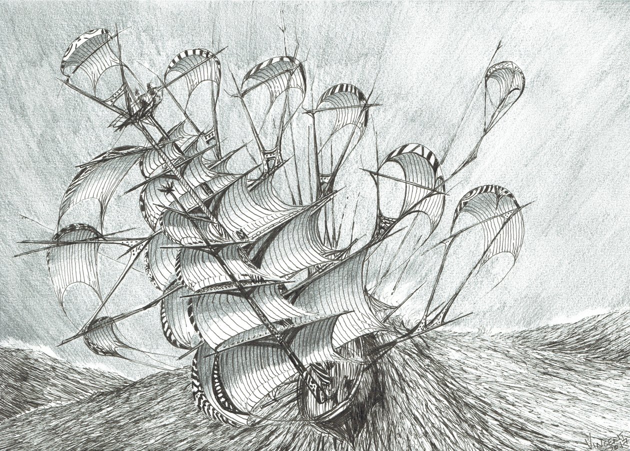 Storm Scheppers Zuid-Chinese Zee door Vincent Alexander Booth