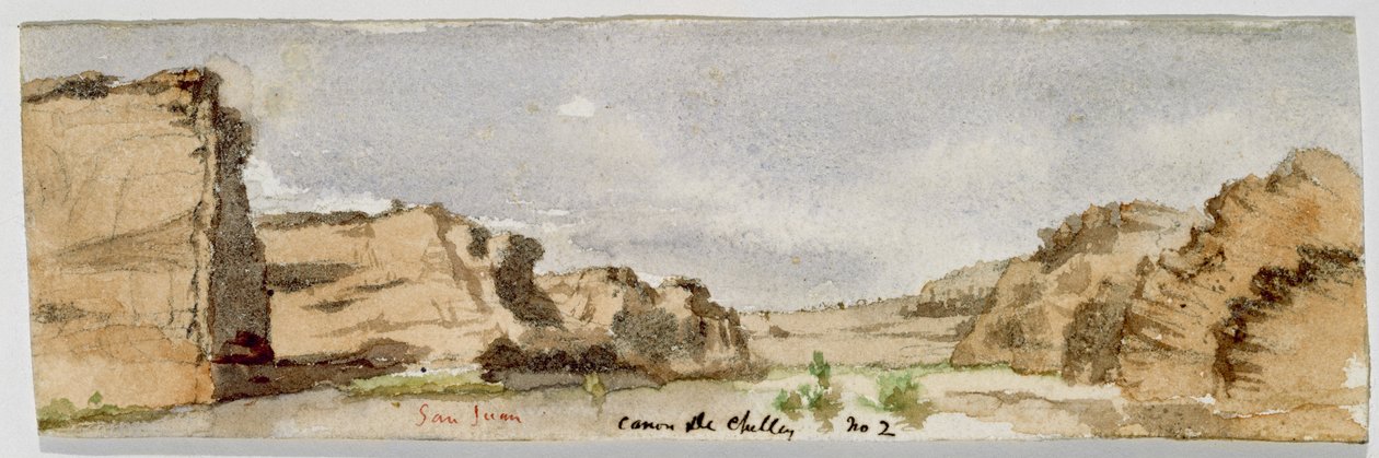 San Juan Canyon de Chelly Nr. 2 (Canyon de Chelly, Arizona), 1869-1871 door Vincent Colyer