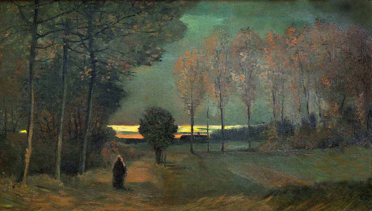 Herfstlandschap in de avond, 1884 door Vincent van Gogh