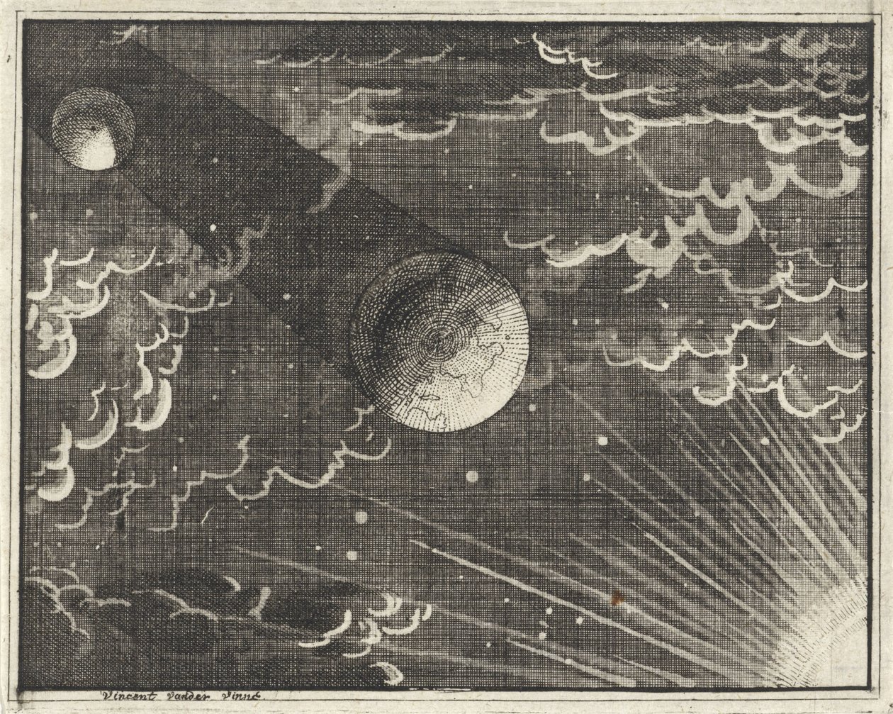 Zon, aarde en maan door Vincent Laurensz. van der Vinne (II)