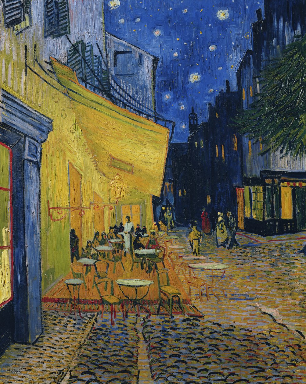 Caféterras, Place du Forum, Arles, 1888 door Vincent van Gogh