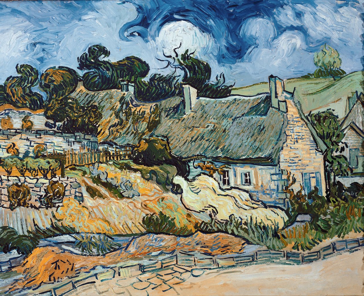 Chaumes de Cordeville in Auvers-Sur-Oise door Vincent van Gogh