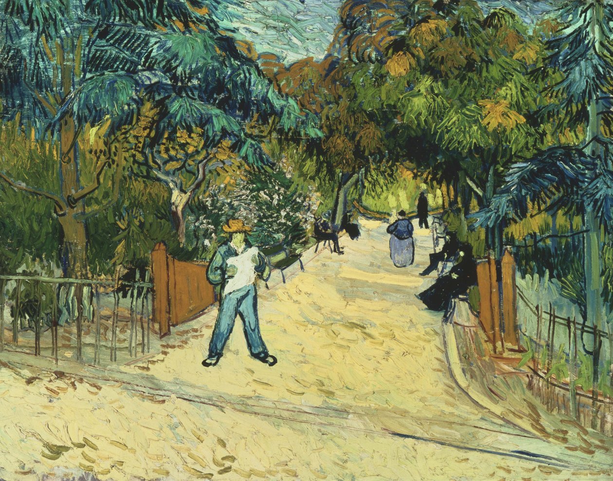 Ingang van de openbare tuinen in Arles door Vincent van Gogh