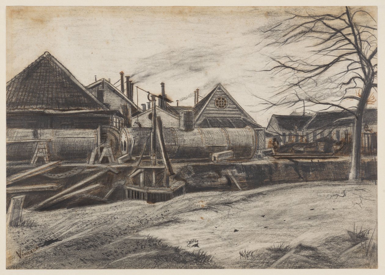 Fabriek in Den Haag door Vincent van Gogh