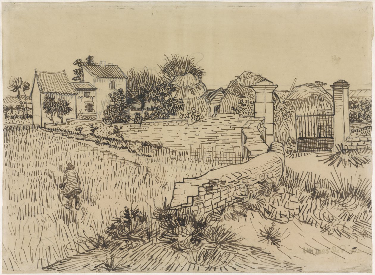 Boerderij in de Provence door Vincent van Gogh