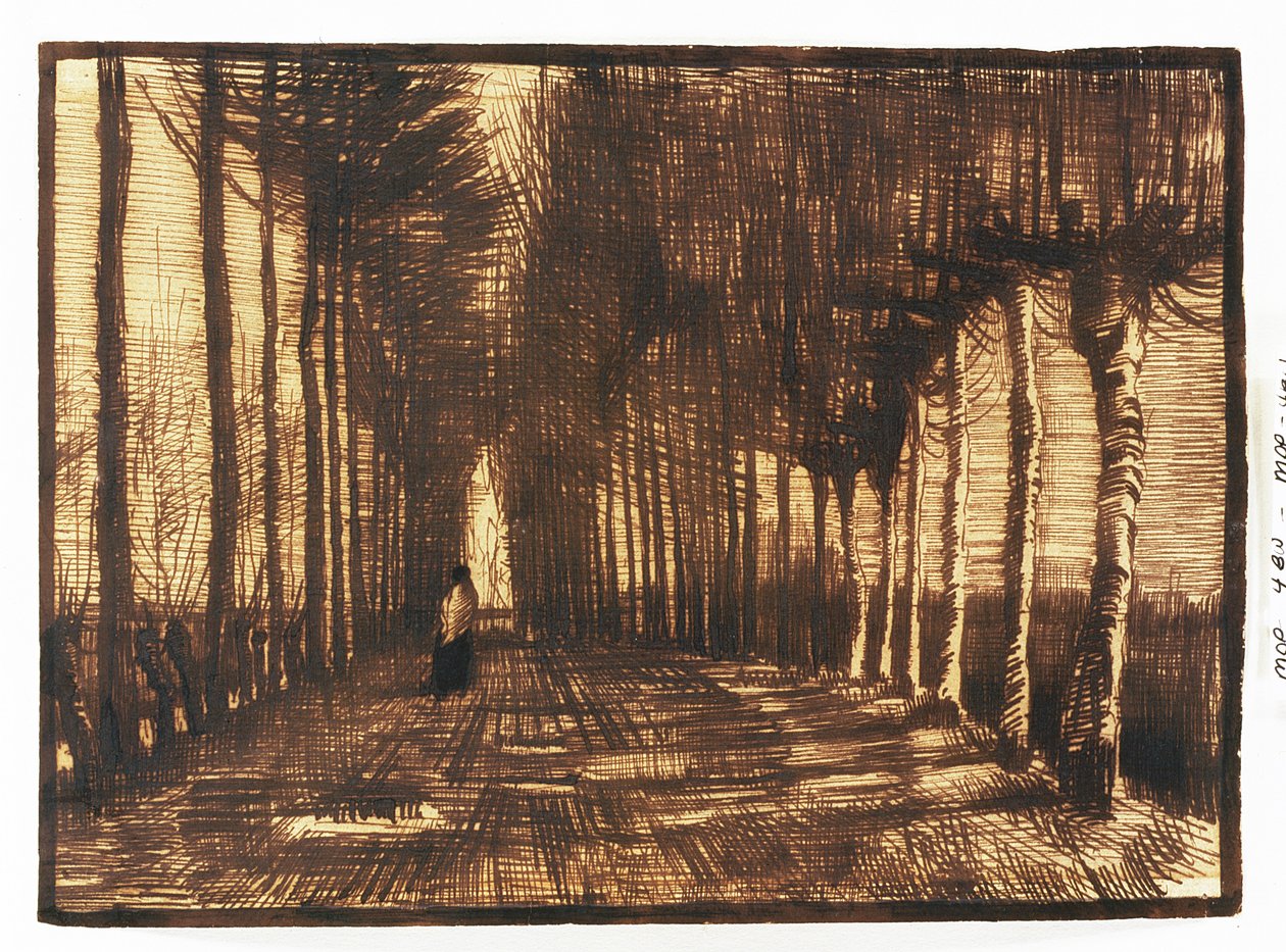 Figuur op een weg, 1884 door Vincent van Gogh