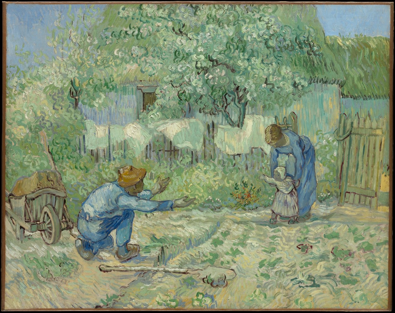Eerste stappen, naar Millet door Vincent van Gogh
