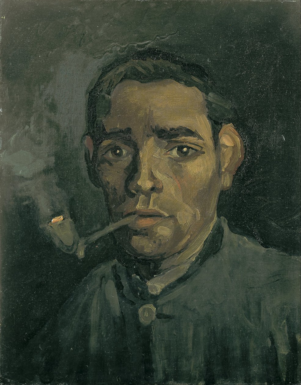 Hoofd van een man door Vincent van Gogh
