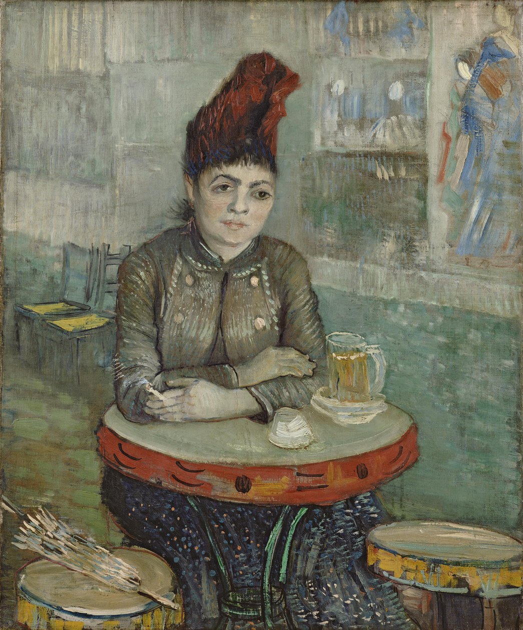In het café: Agostina Segatori in Le tambourin door Vincent van Gogh