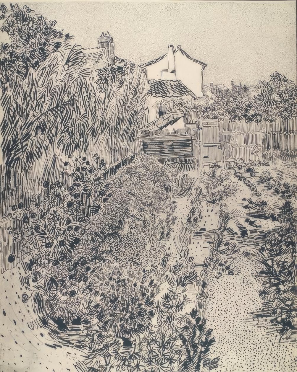 Kleine boerentuin door Vincent van Gogh