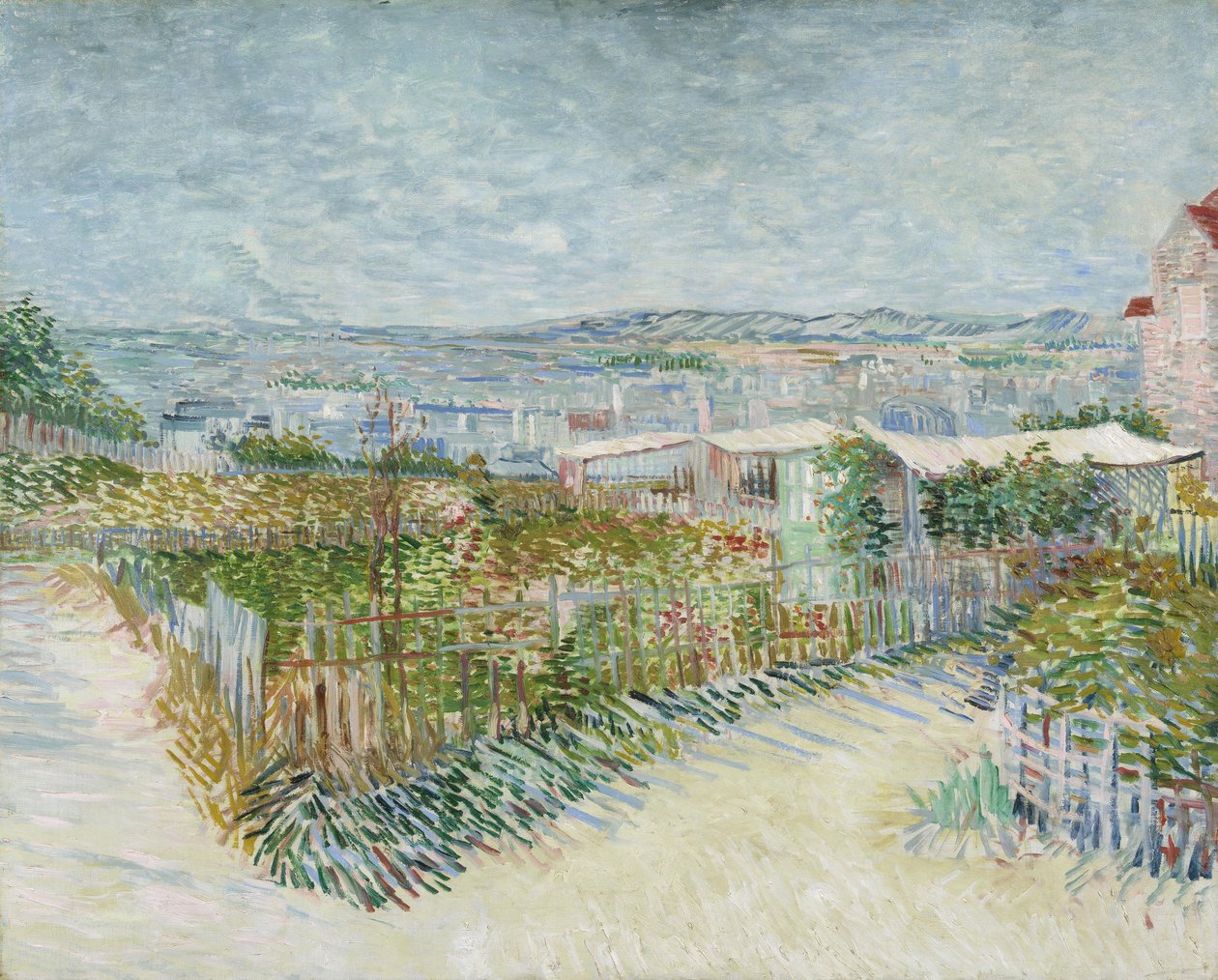 Montmartre: achter de Moulin de la Galette door Vincent van Gogh