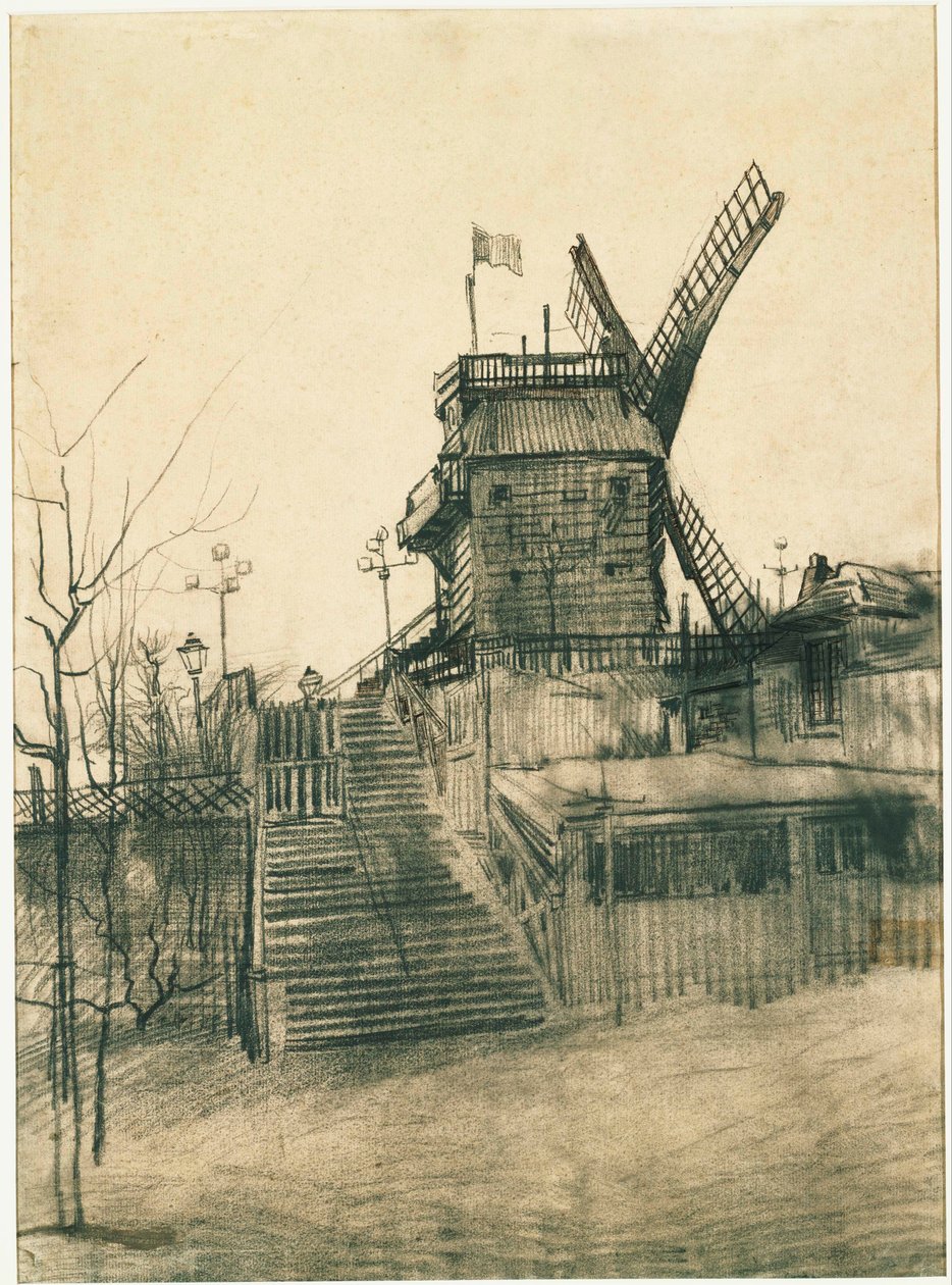 Moulin de la Galette door Vincent van Gogh