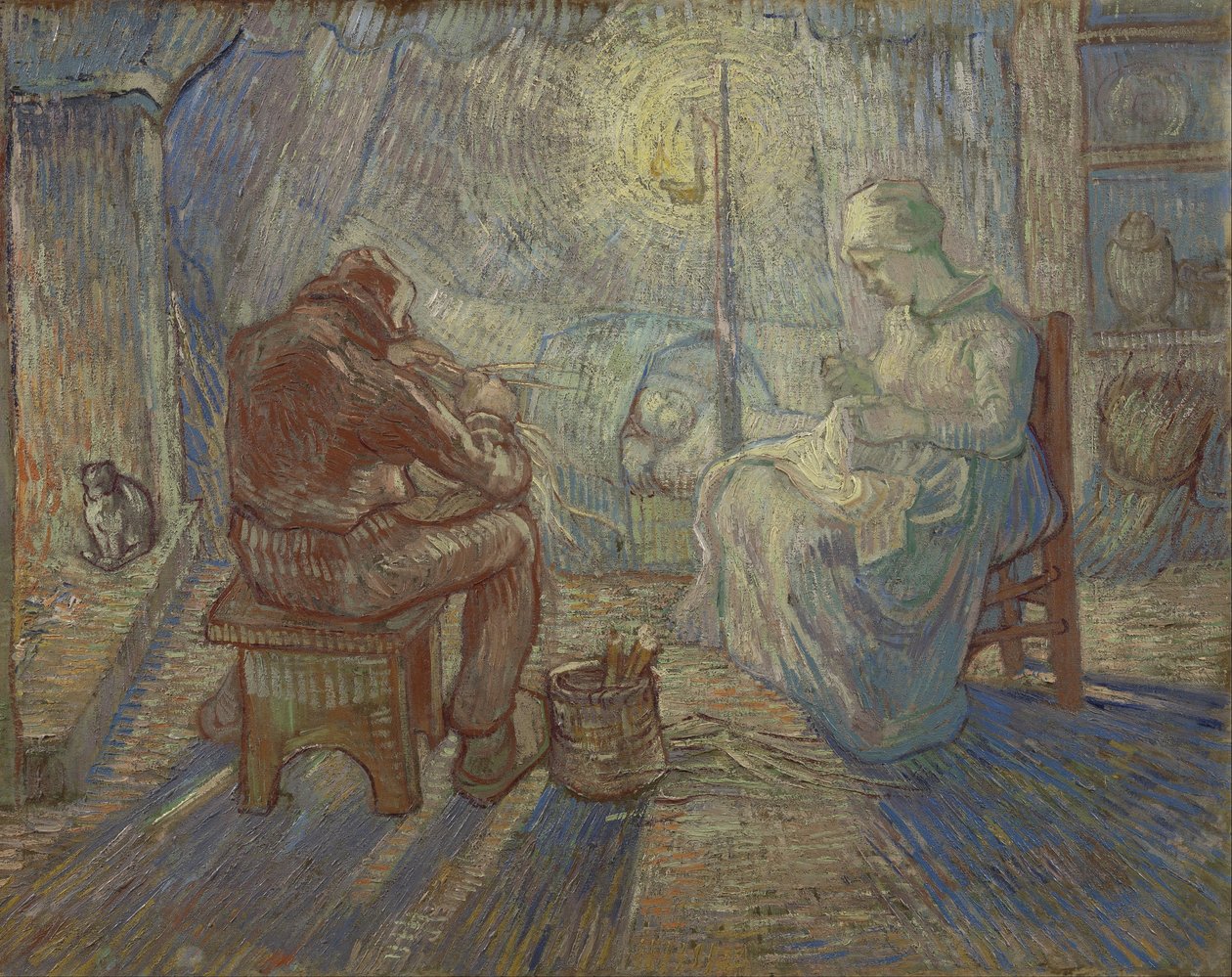 Nacht (naar Millet) door Vincent van Gogh