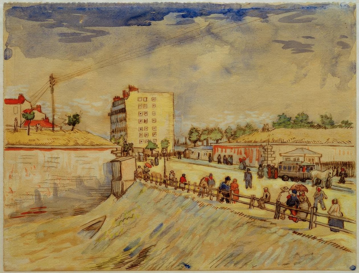 Parijse stadspoort door Vincent van Gogh