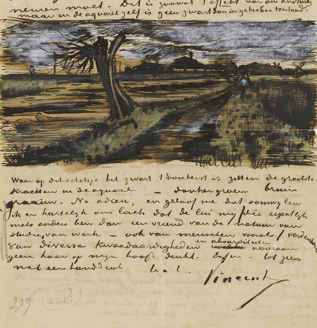 Knotwilg. Brief aan Theo van Gogh door Vincent van Gogh