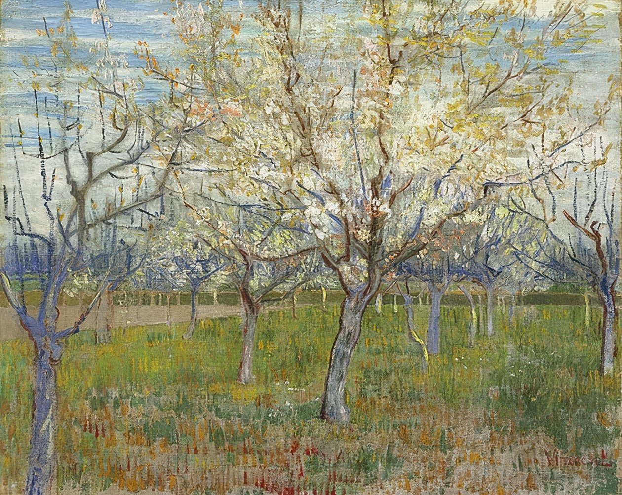 Roze boomgaard door Vincent van Gogh