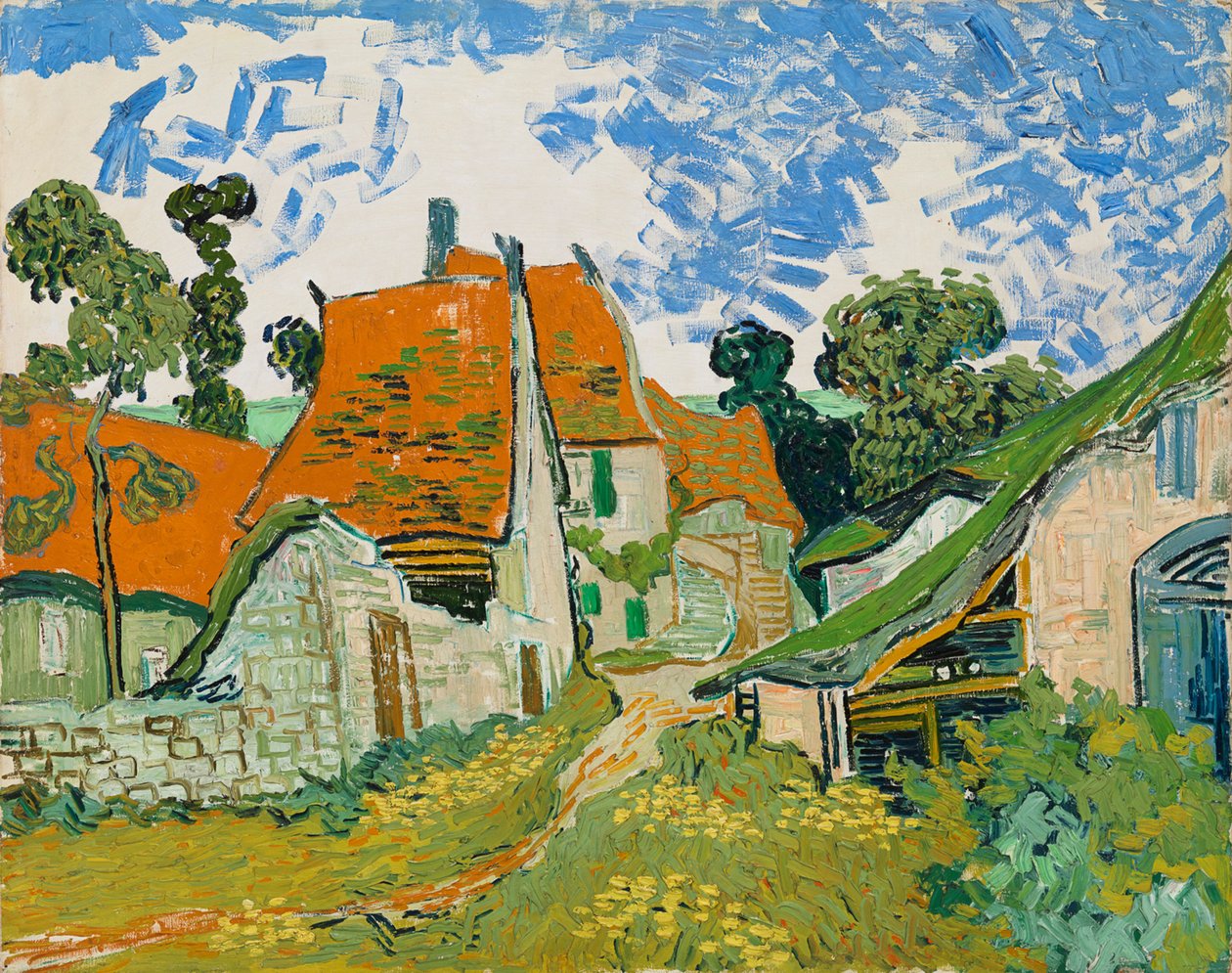 Straat in Auvers-sur-Oise door Vincent van Gogh