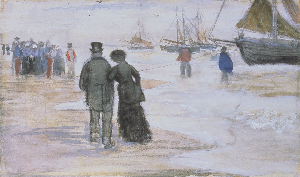 Het Strand van Scheveningen door Vincent van Gogh