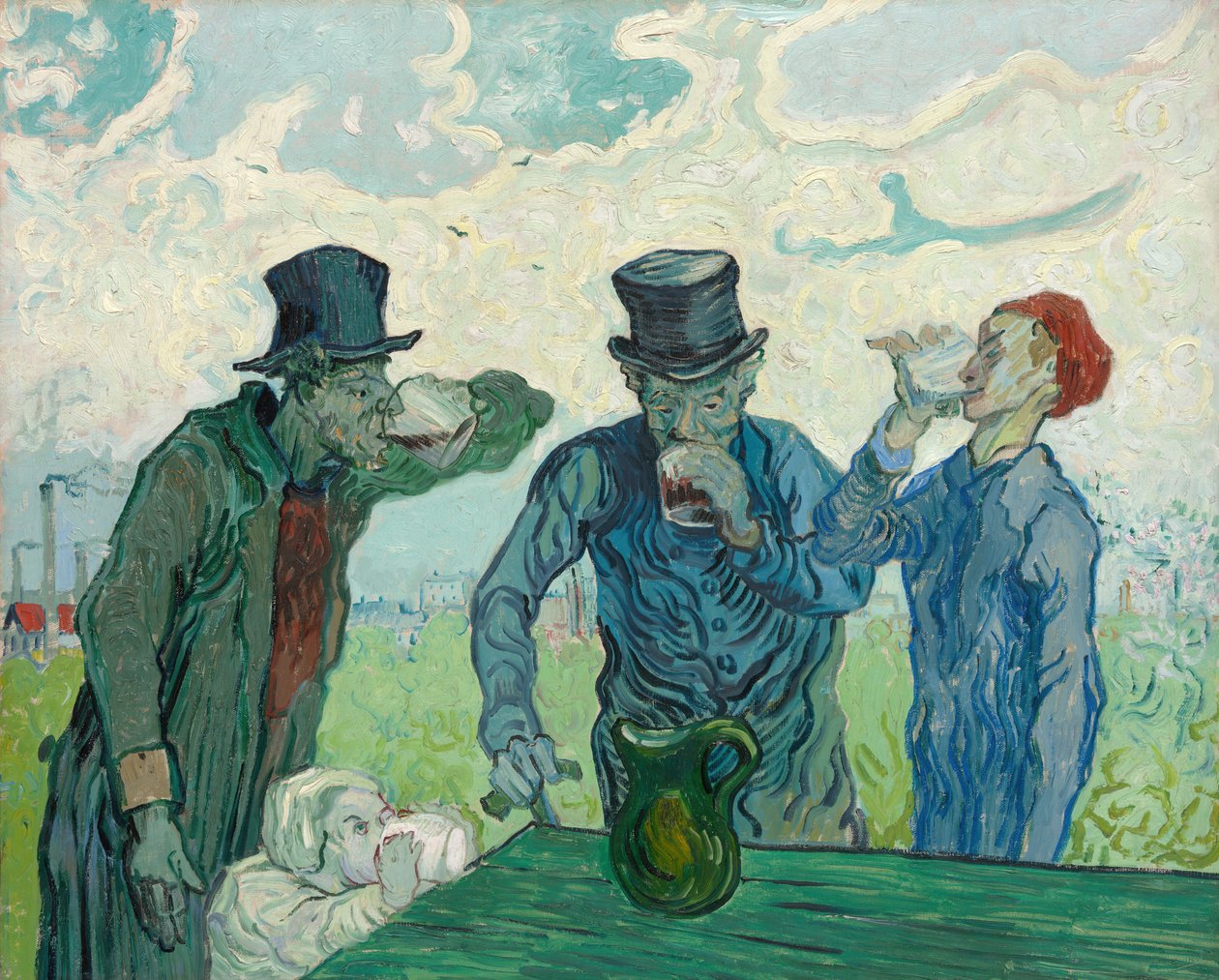 De drinkers door Vincent van Gogh