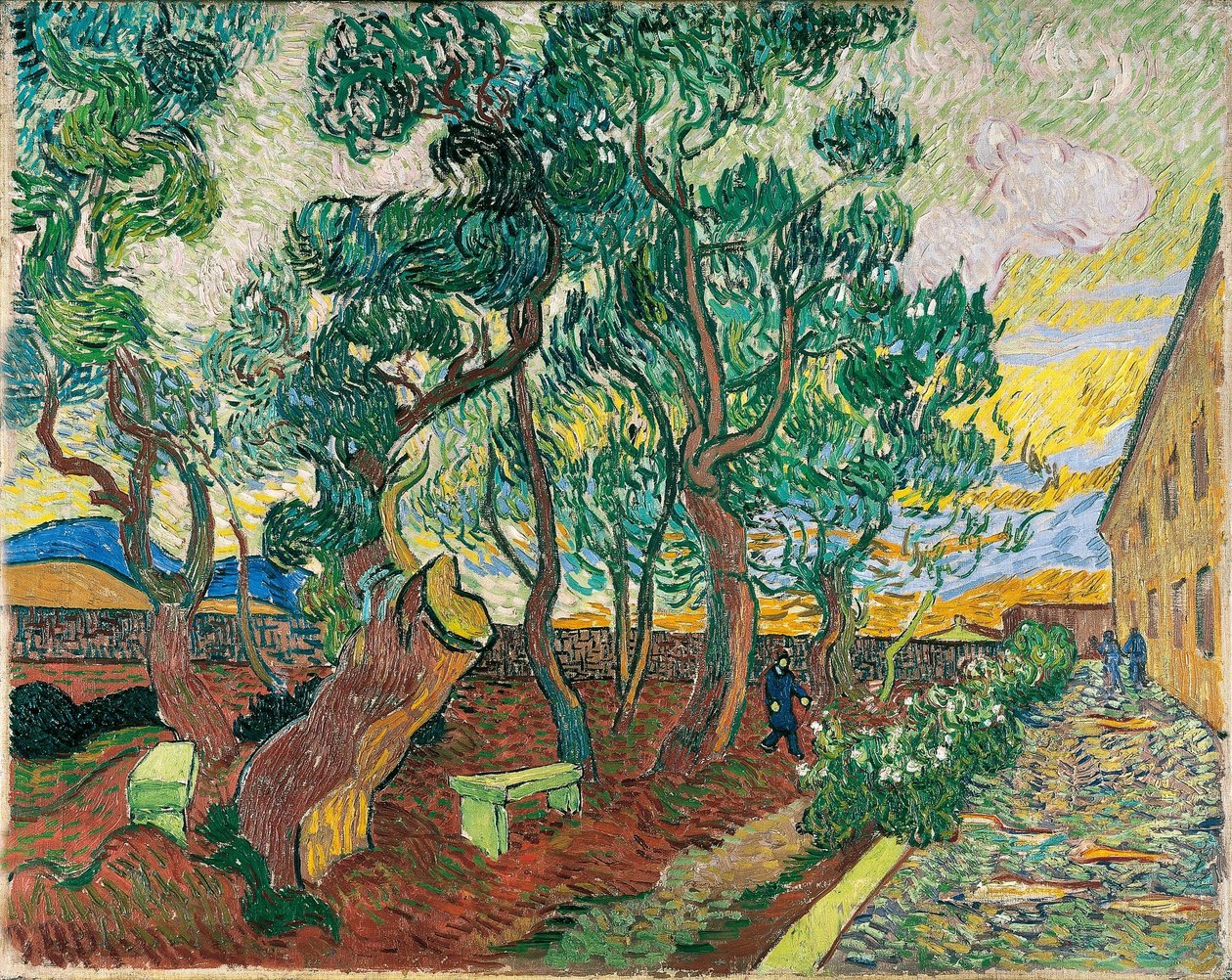 De tuin van het ziekenhuis Saint-Paul door Vincent van Gogh