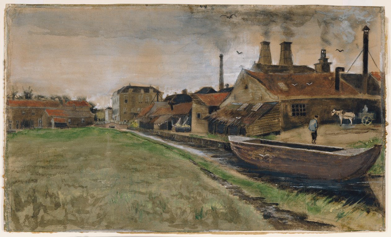 De IJzermolen in Den Haag, 1882 door Vincent van Gogh