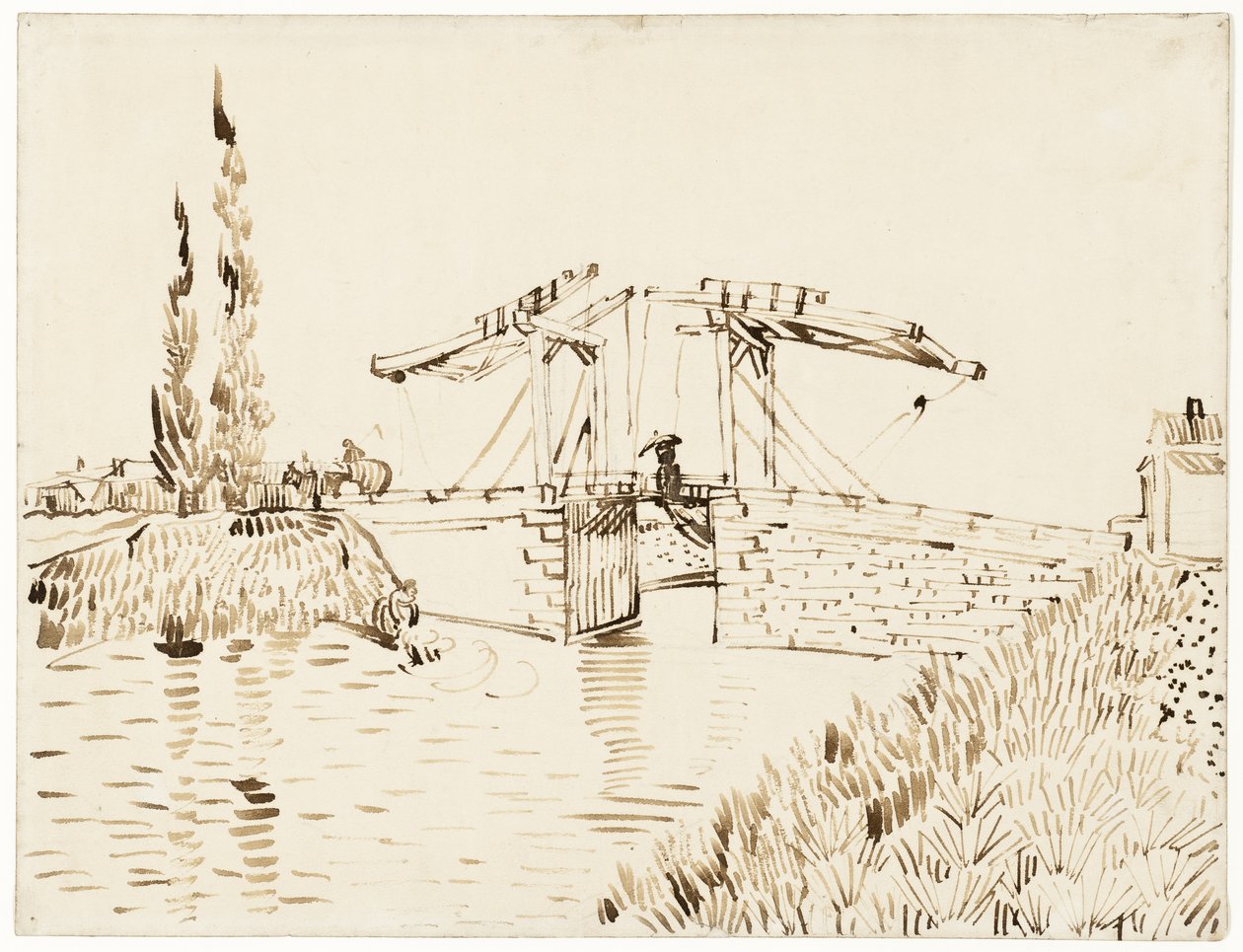 De Langlois-brug door Vincent van Gogh