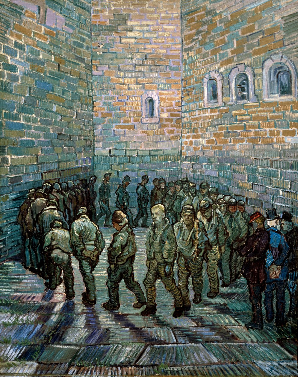 De gevangenisbinnenplaats, 1890 door Vincent van Gogh