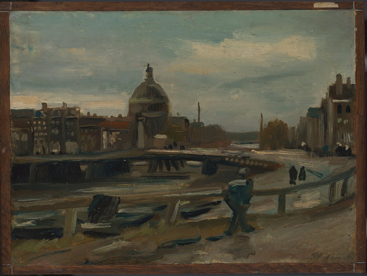 De Singel nabij de Lutherse Kerk in Amsterdam door Vincent van Gogh