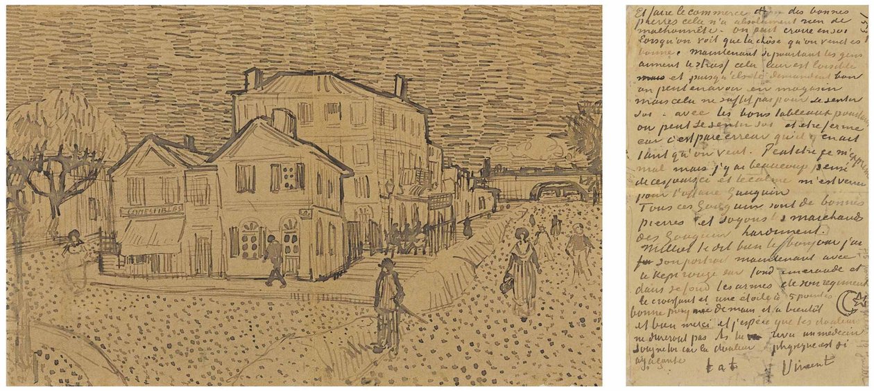 Het gele huis De straat, brief aan Theo uit Arles, zaterdag 29 september 1888 door Vincent van Gogh