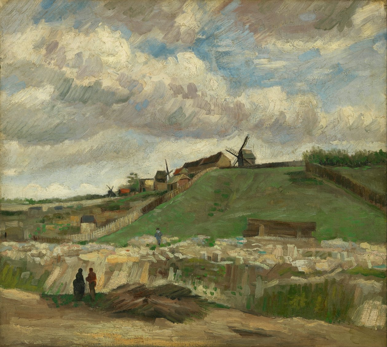 De heuvel van Montmartre met steengroeve door Vincent van Gogh