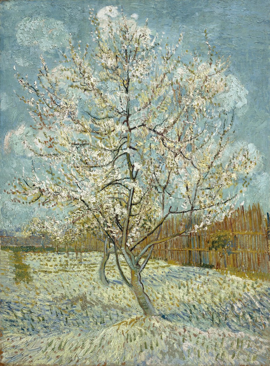 De roze perzikboom door Vincent van Gogh