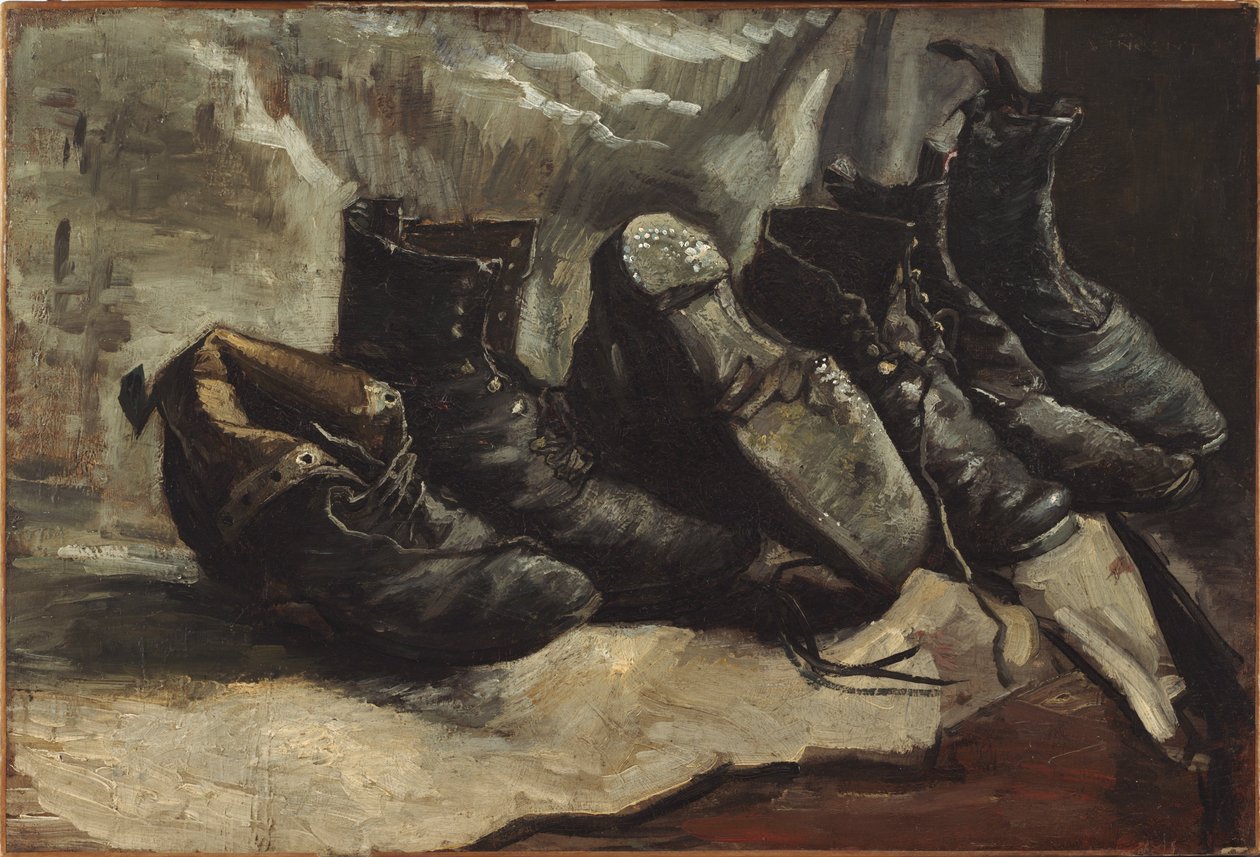 Drie paar schoenen door Vincent van Gogh