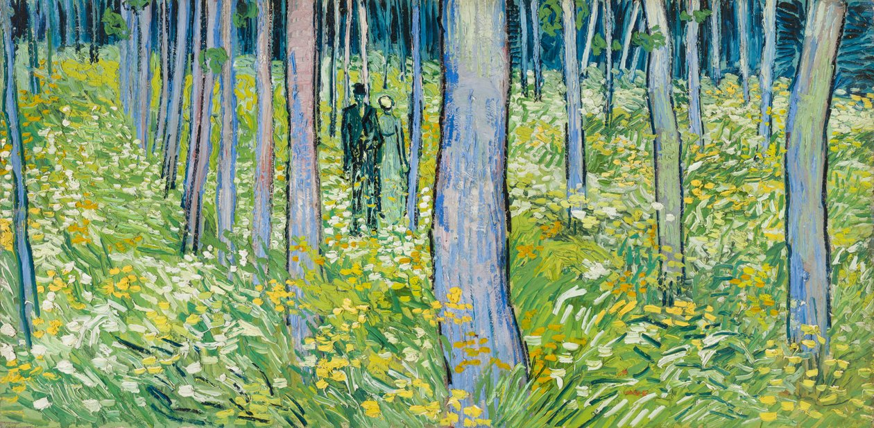 Onderhout met Twee Figuren door Vincent van Gogh