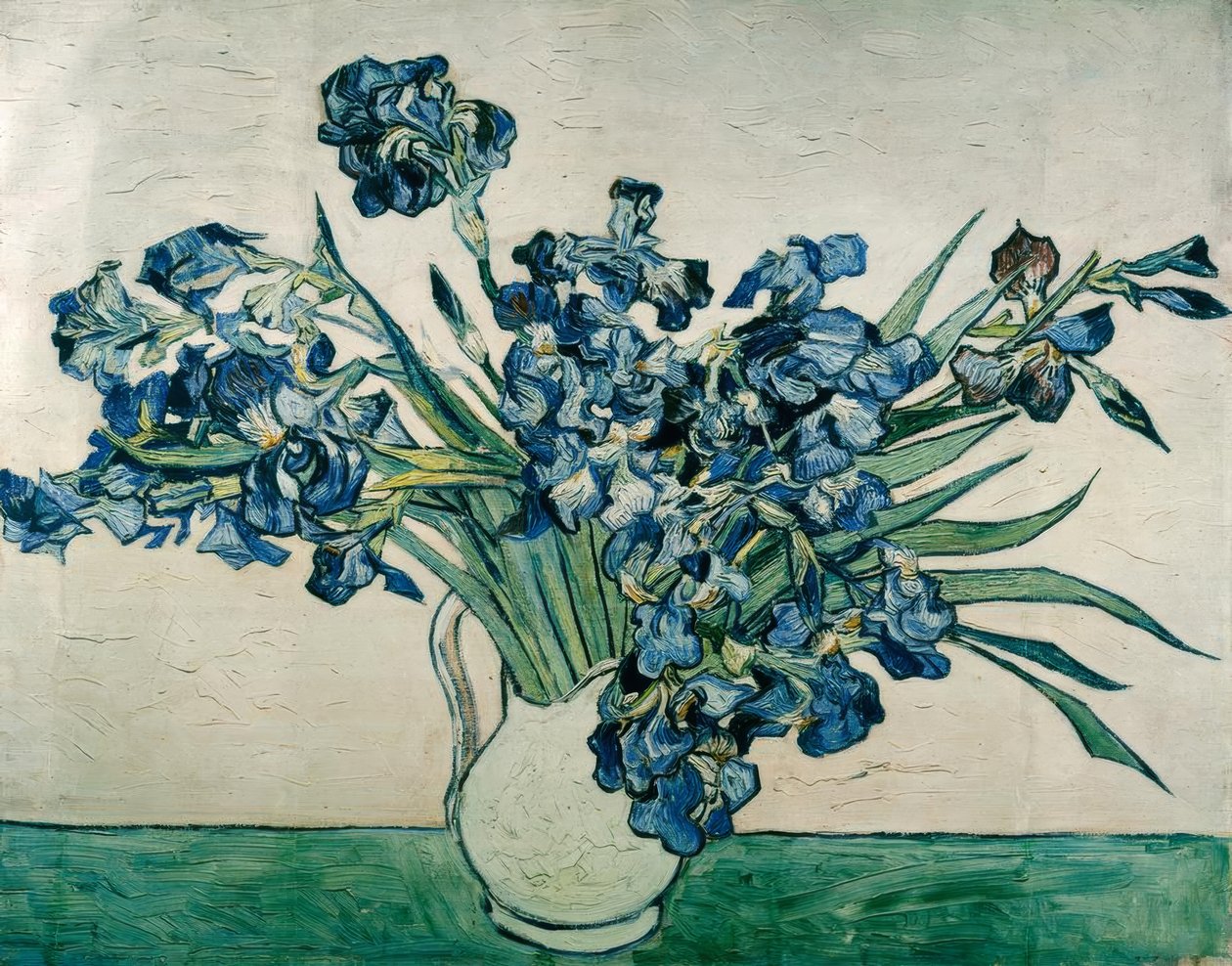 Vaas met zwaardlelies door Vincent van Gogh