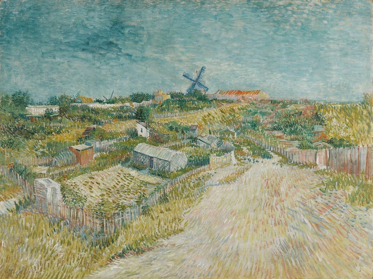 Moestuinen in Montmartre door Vincent van Gogh