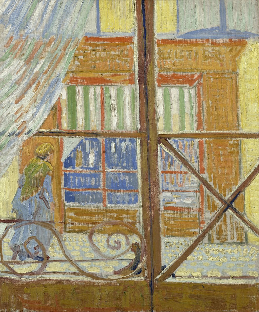 Gezicht op een slagerij door Vincent van Gogh