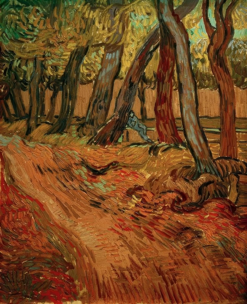 Pad in de tuin van de kliniek door Vincent van Gogh