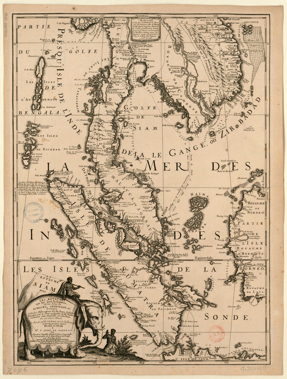 Route de Brest naar het koninkrijk Siam door Vincenzo Maria Coronelli