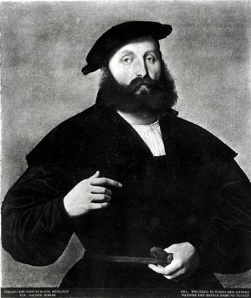Portret van graaf Raimund Fugger door Vincenzo di Biagio Catena