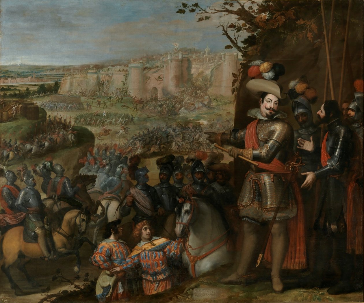 De inname van Rheinfelden (1633) door de troepen van de hertog van Feria. door Vincenzo Carducci