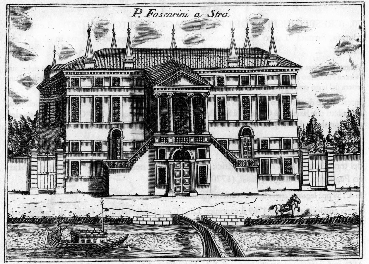 Het paleis (Palazzo) Foscarini een Stra nabij Venetië in 