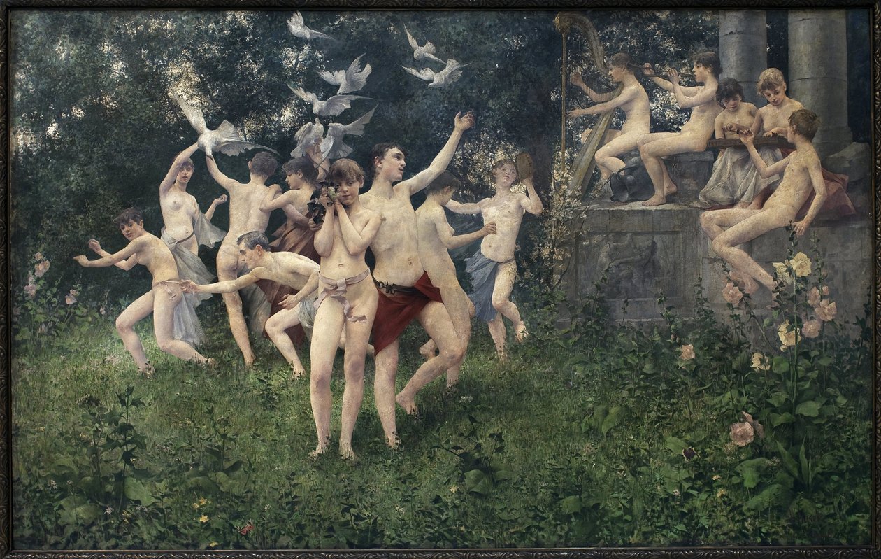 Lentefeest (allegorische scène) door Vitezlav Karel Masek