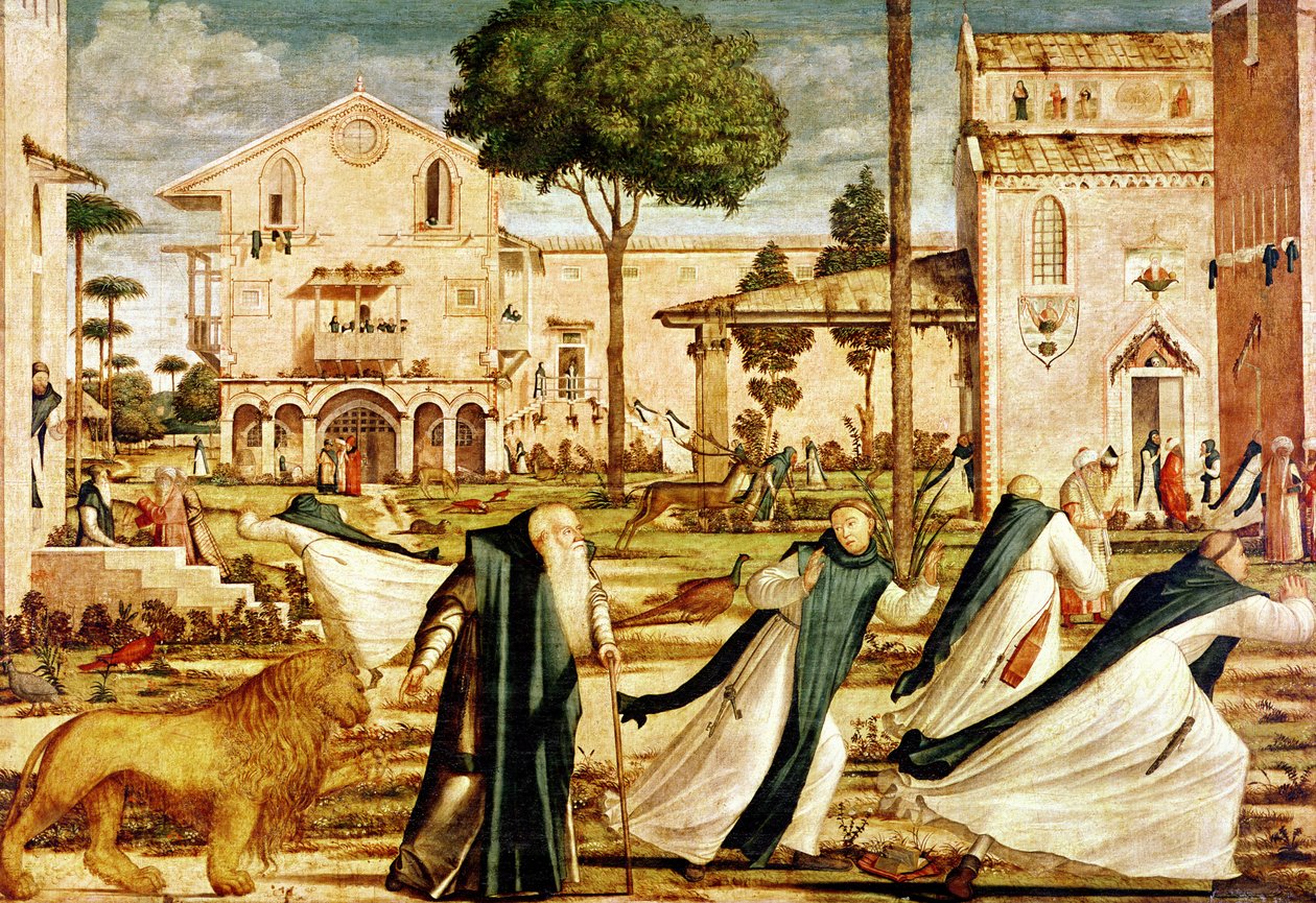 St. Hiëronymus en Leeuw in het Klooster, 1501-09 door Vittore Carpaccio