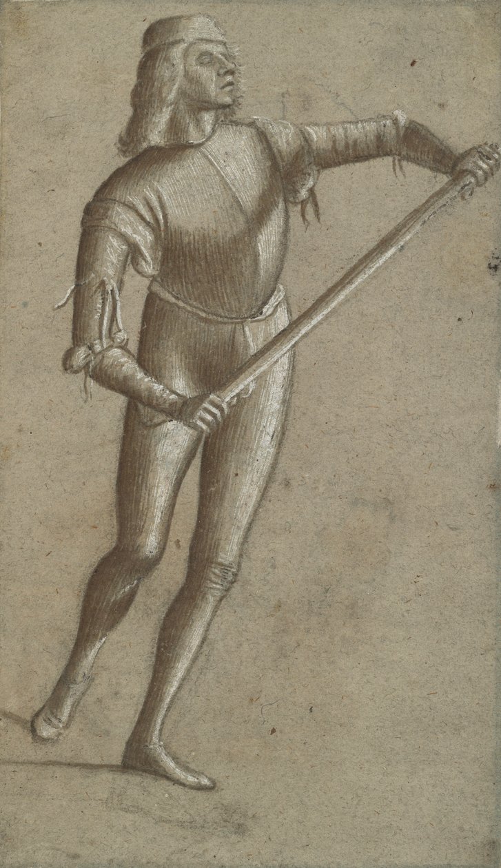 Carpaccio - Een gondelier (recto), circa 1514-1520 door Vittore Carpaccio