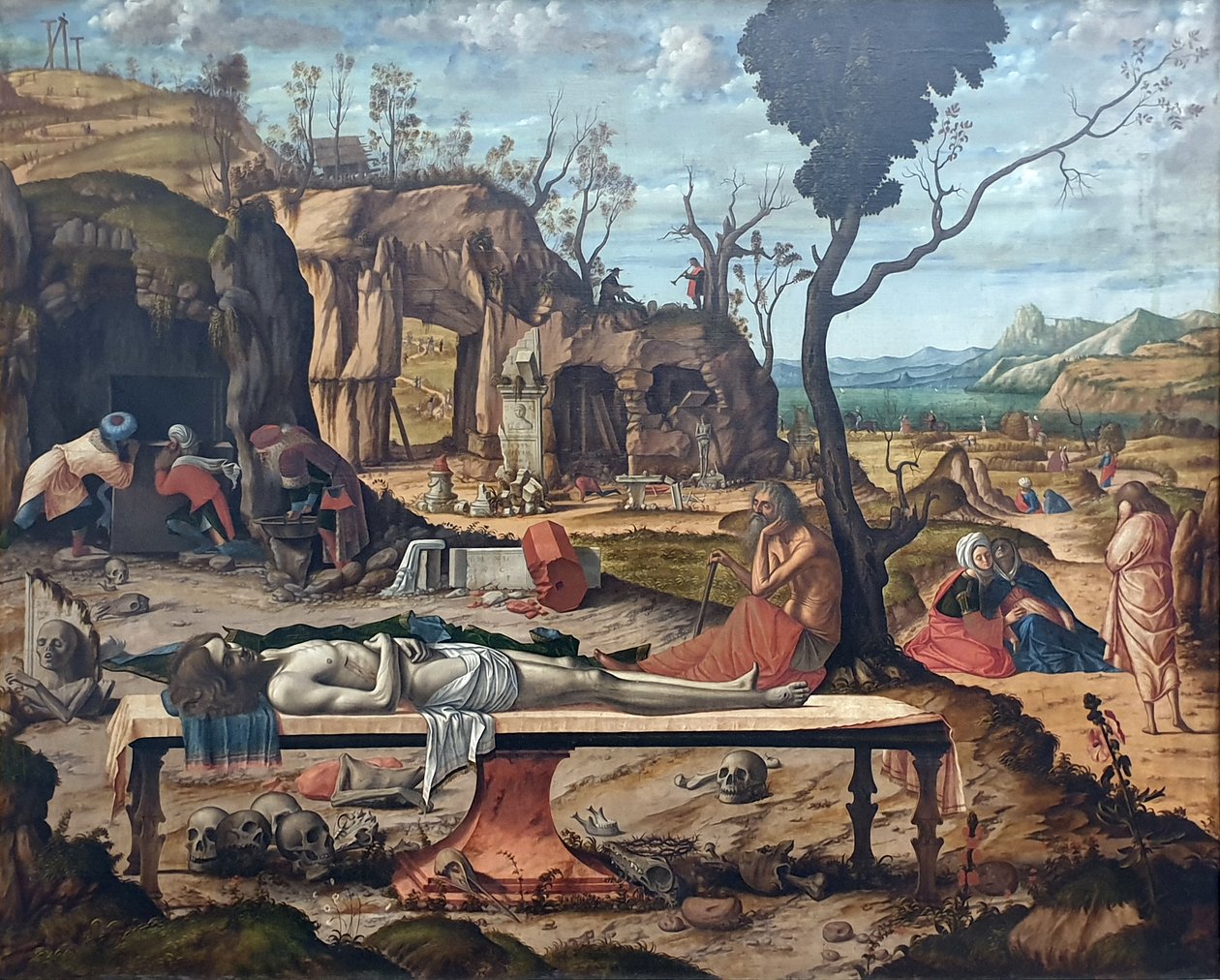 Duits: Die Grabbereitung Christi Voorbereiding van het Graf van Christus door Vittore Carpaccio
