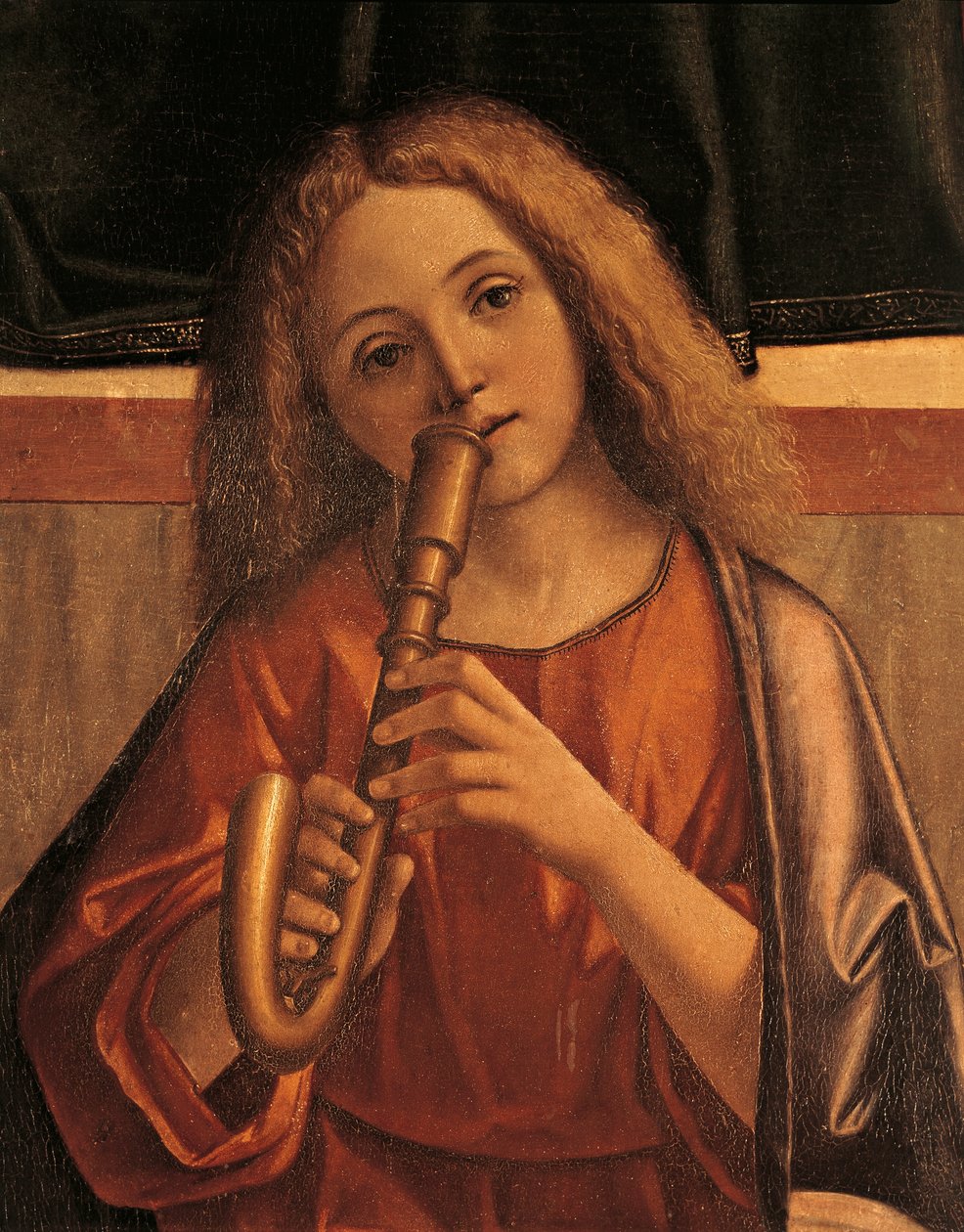 Minstreel engel, detail van Presentatie van Jezus in de Tempel door Vittore Carpaccio