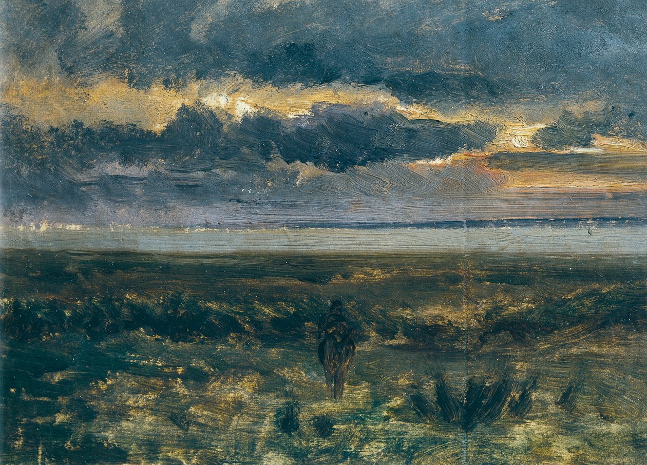 Zonsondergang boven zee door Vittorio Avondo
