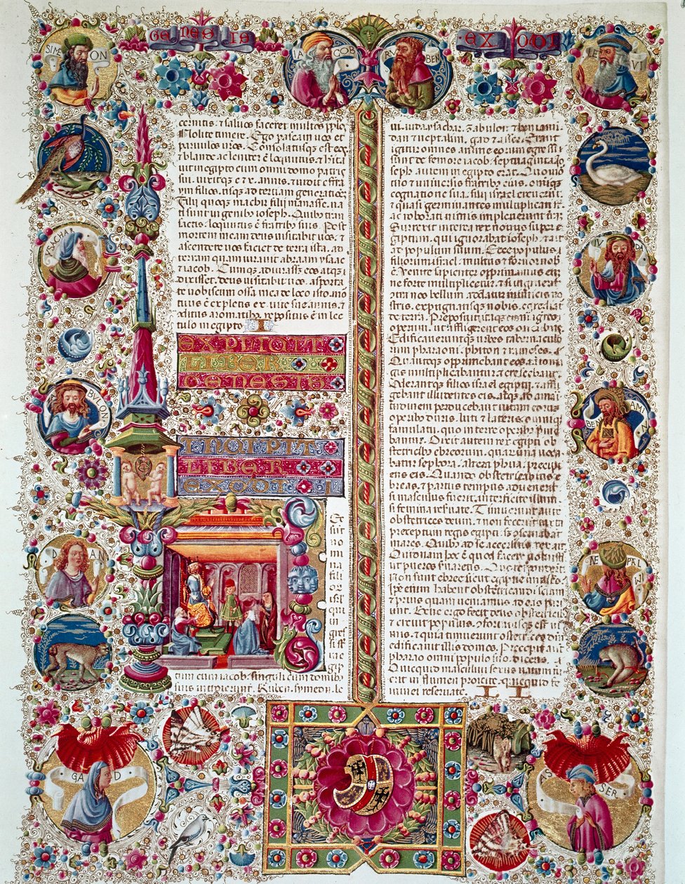 Pagina van het manuscript van de Bijbel van Borso d