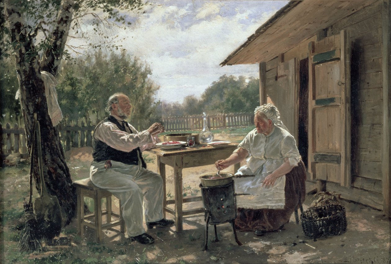 Jam maken, 1876 door Vladimir Egorovic Makovsky
