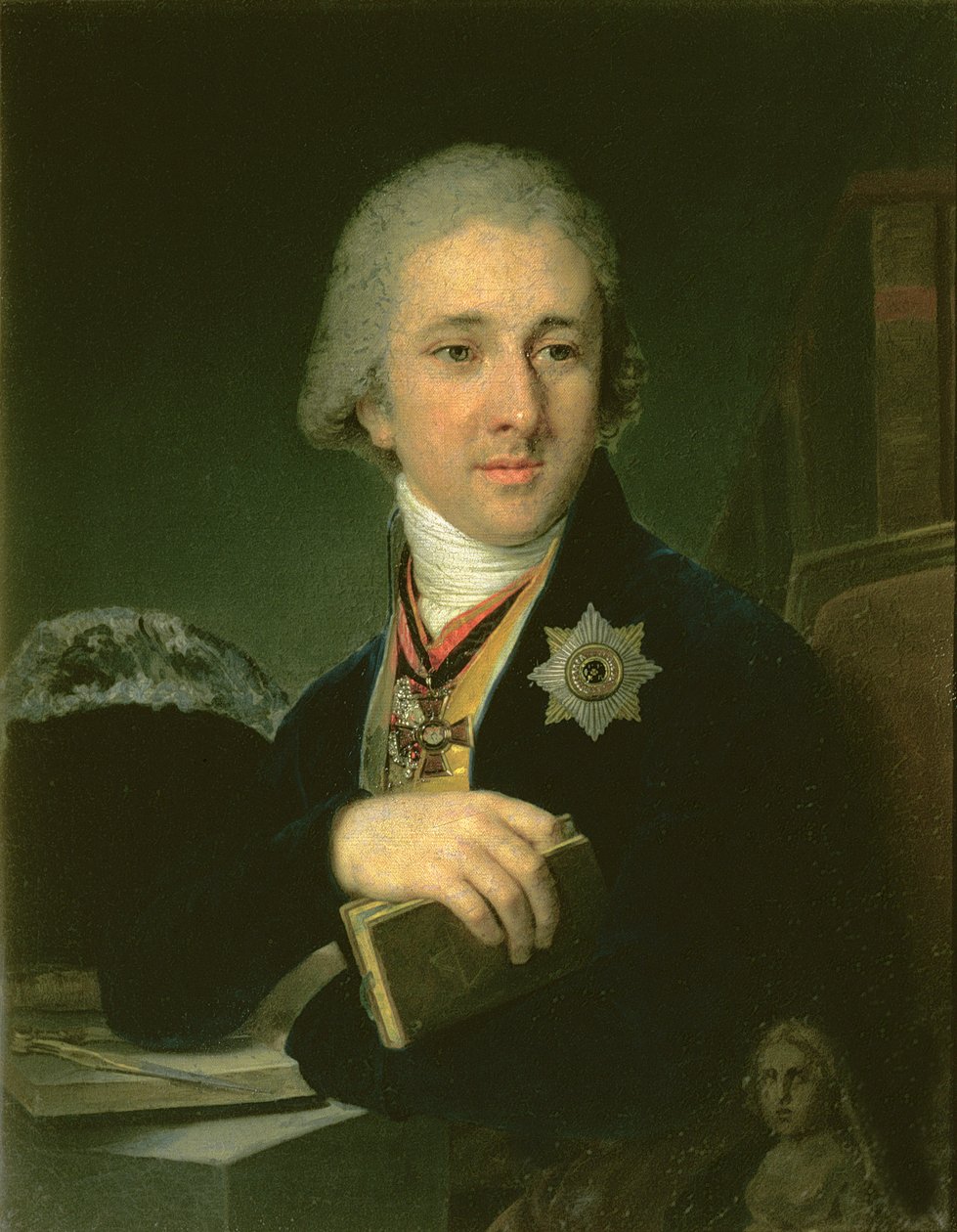 Portret van de auteur Alexander Labsin, 1816 door Vladimir Lukich Borovikovsky